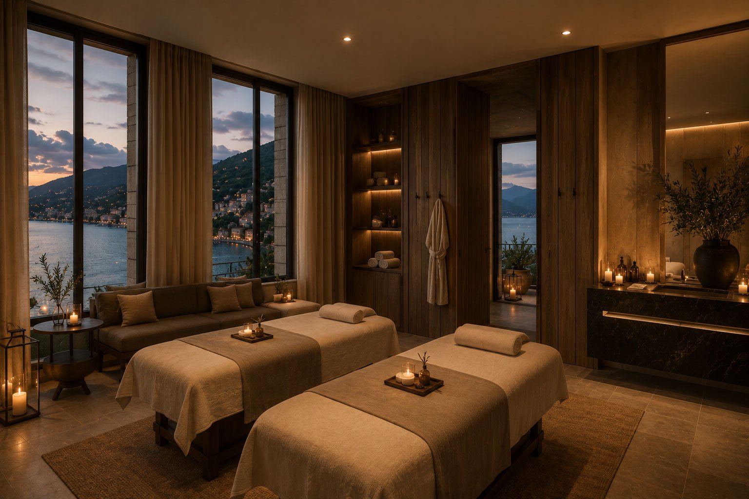 Private dining and hospitality experience overlooking the sea