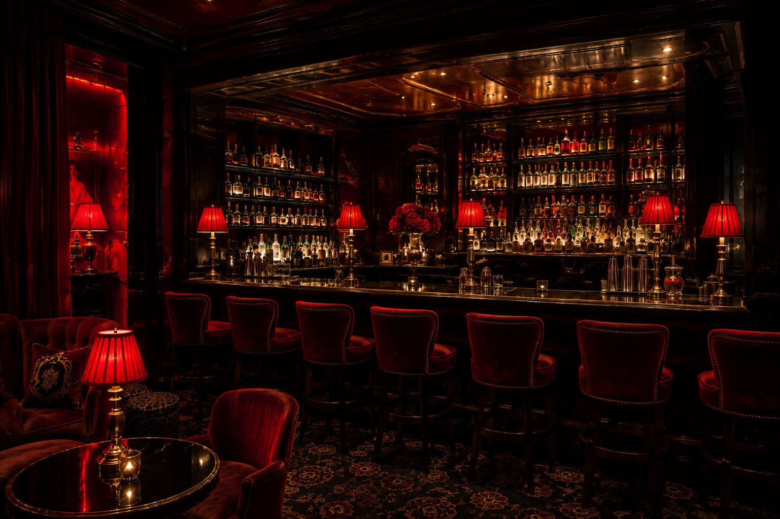 Elegant private dinner in an intimate club setting