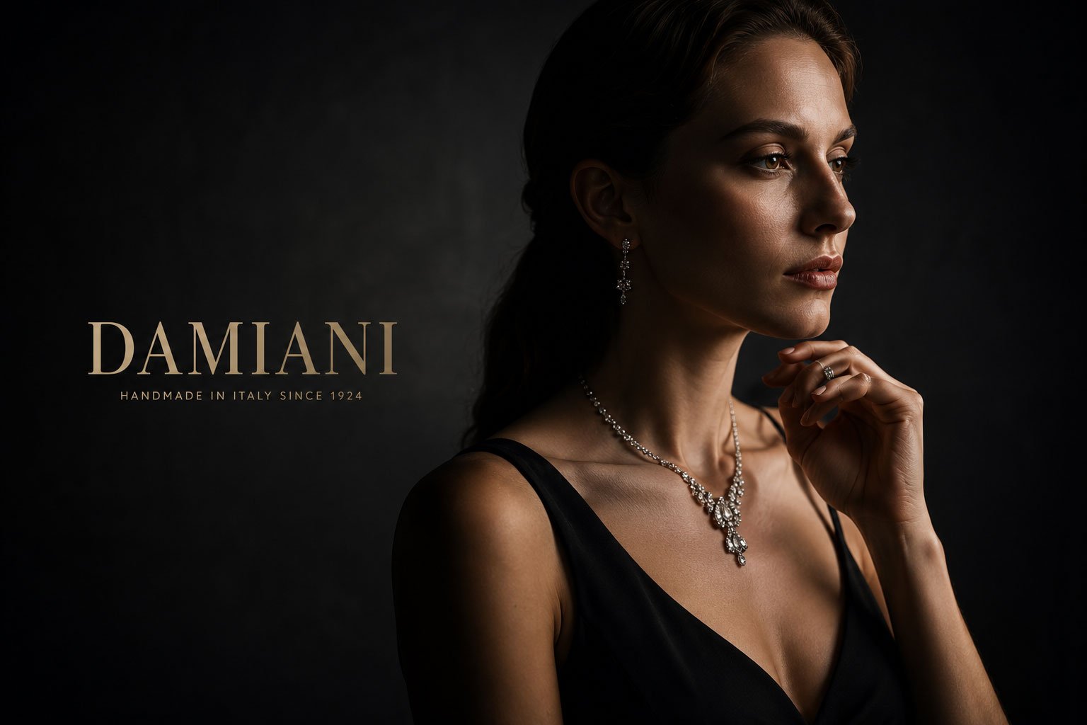 Damiani diamond jewellery in a refined presentation