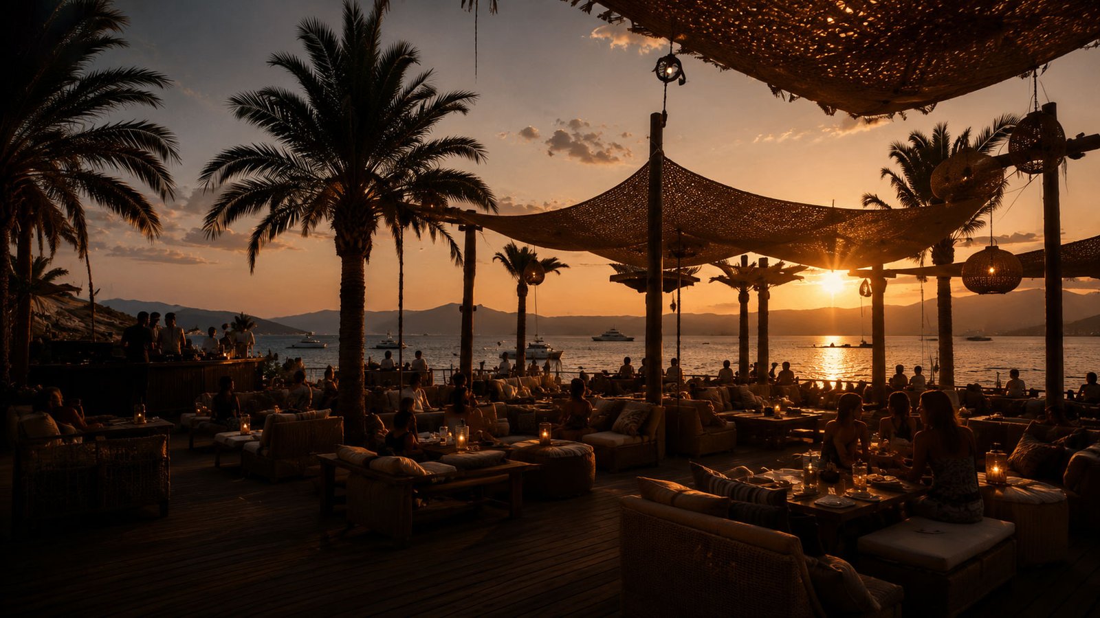Scorpios sunset gathering overlooking the sea